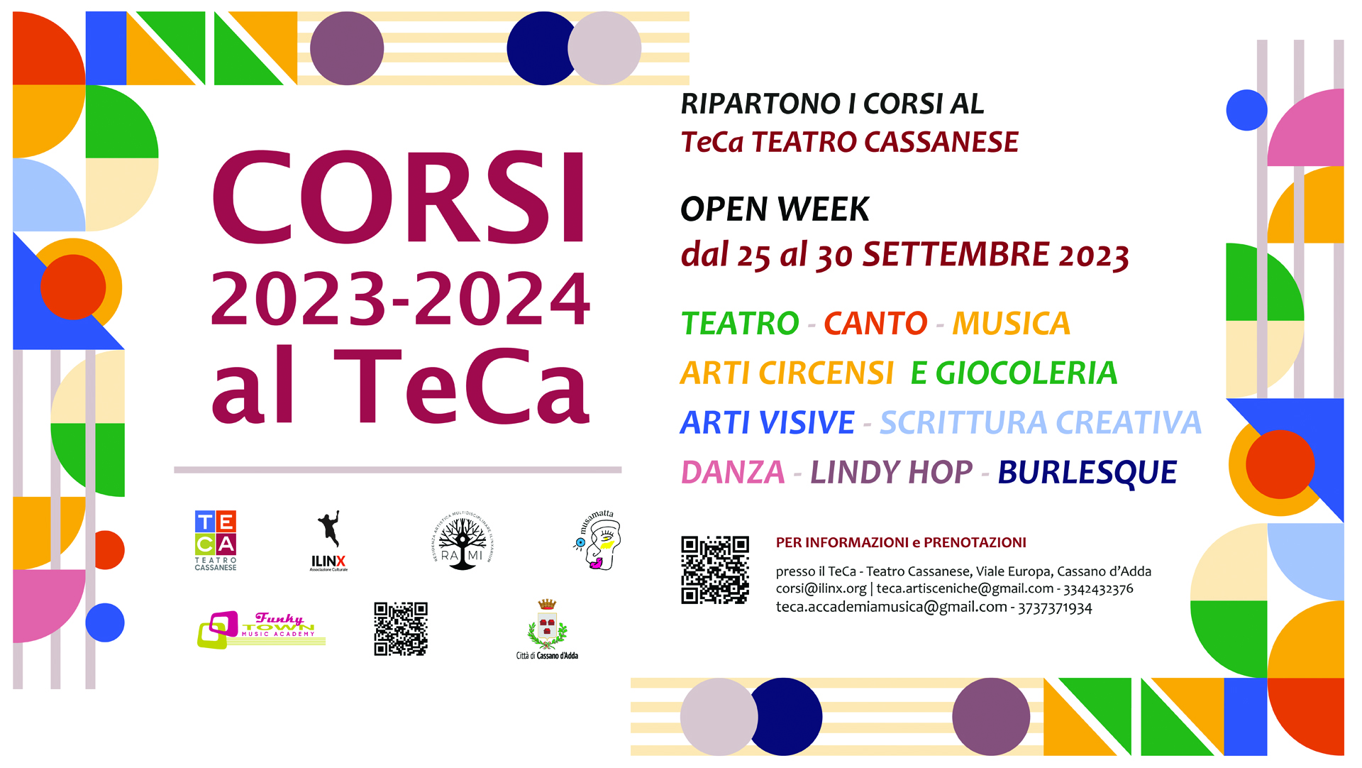 CORSI TECA 2023/2024 OPEN DAY