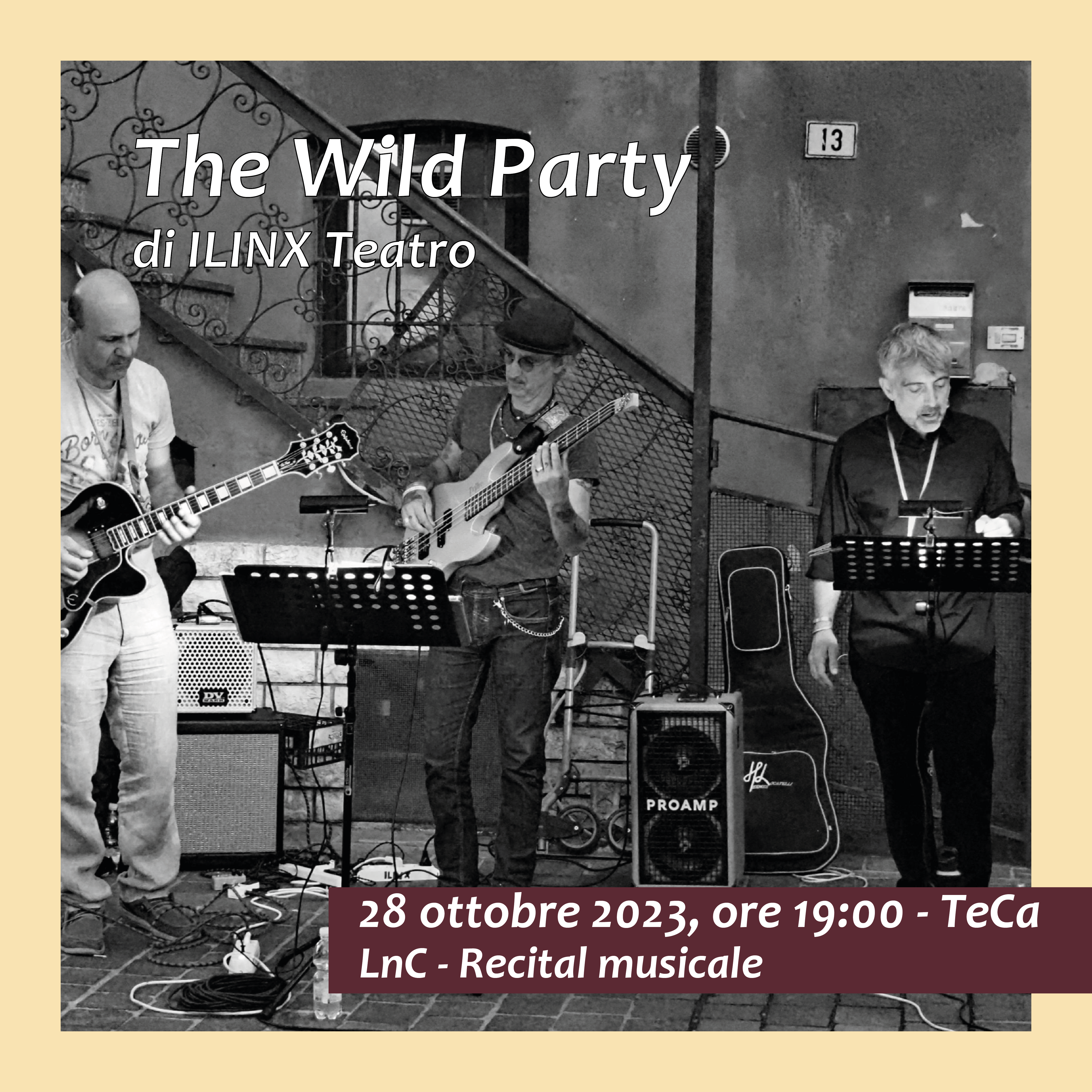 The Wild Party di ILINX Teatro 28 ottobre 2023 ore 19. TeCa Teatro Cassanese