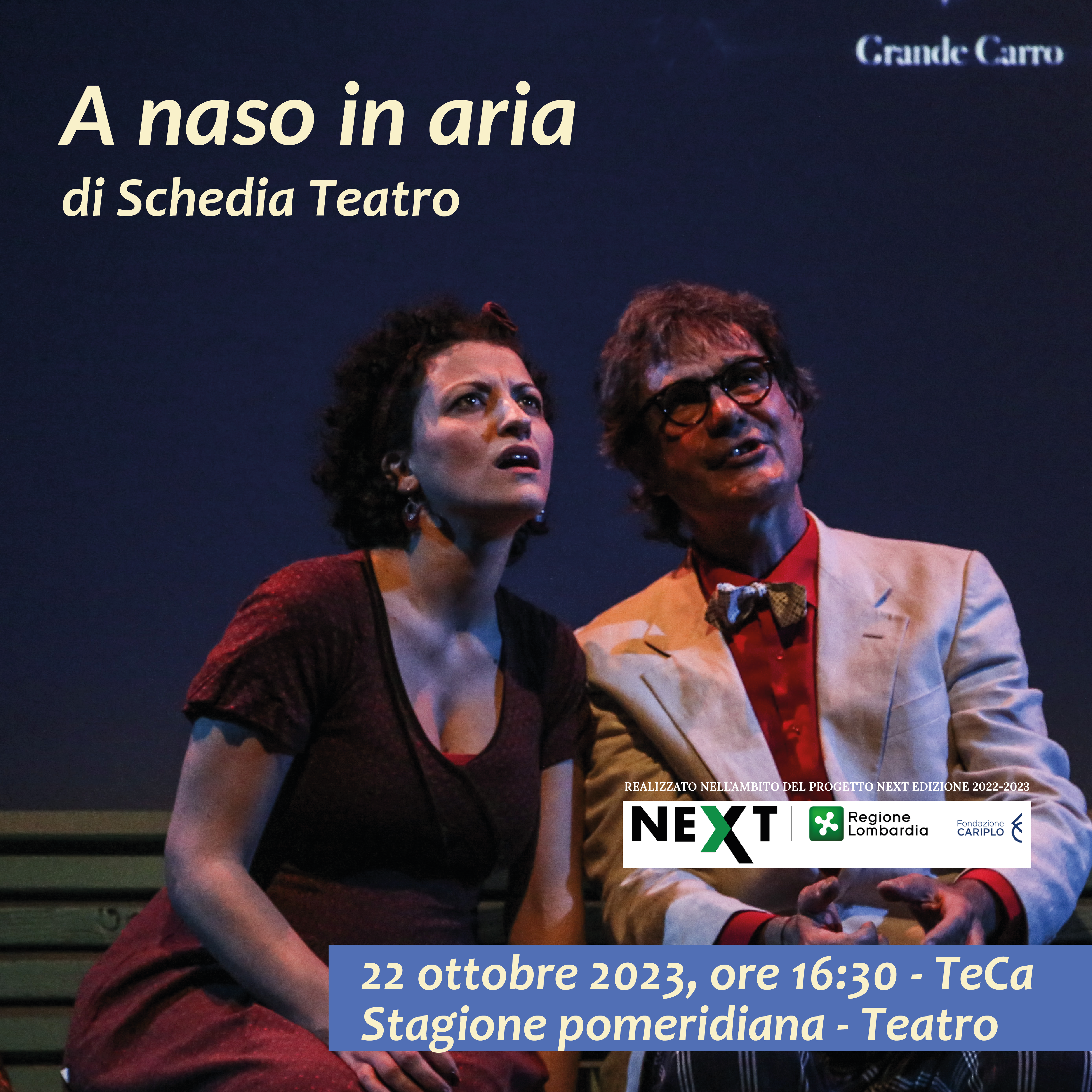 A naso in aria - spettacolo del 22 ott. ore 16.30 dagli 8 anni TeCa Teatro Cassanese.